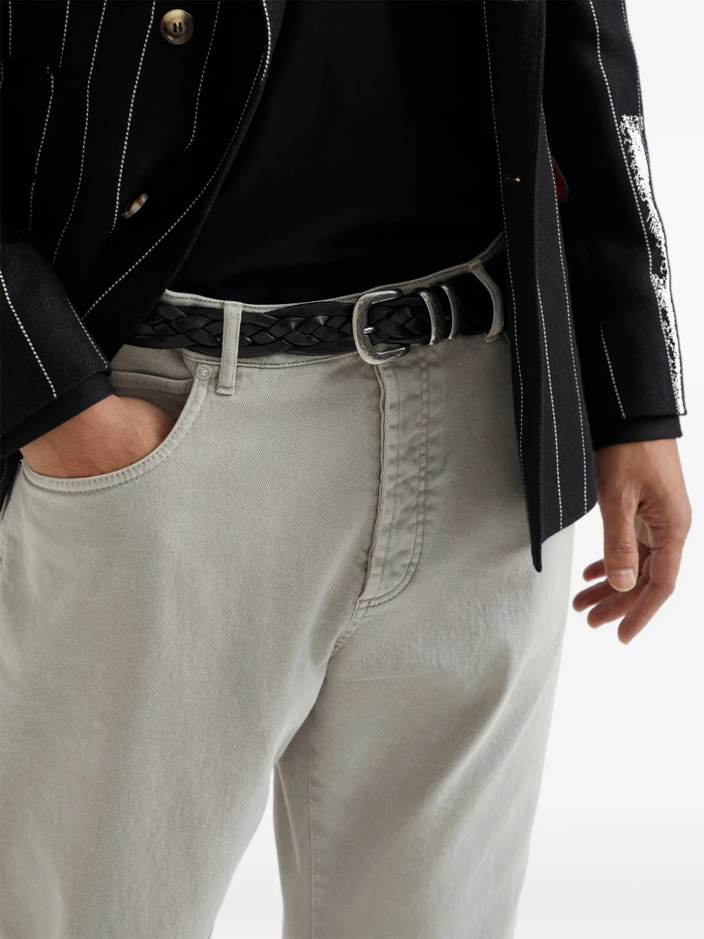 Brunello Cucinelli Straight jeans met geverfd effect Beige