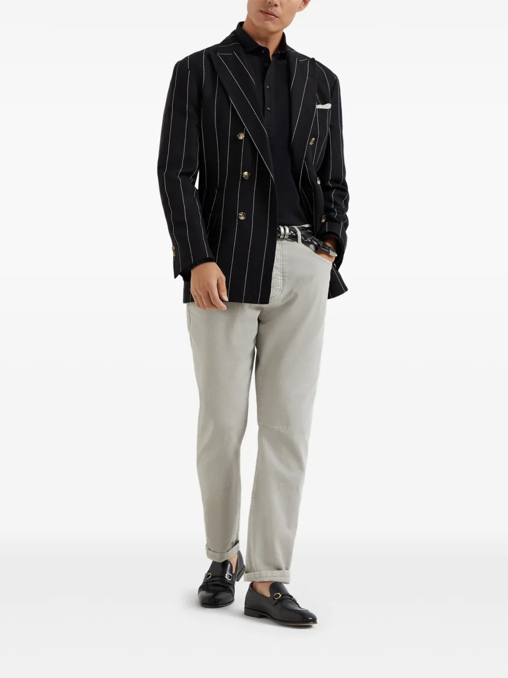 Brunello Cucinelli Straight jeans met geverfd effect Beige