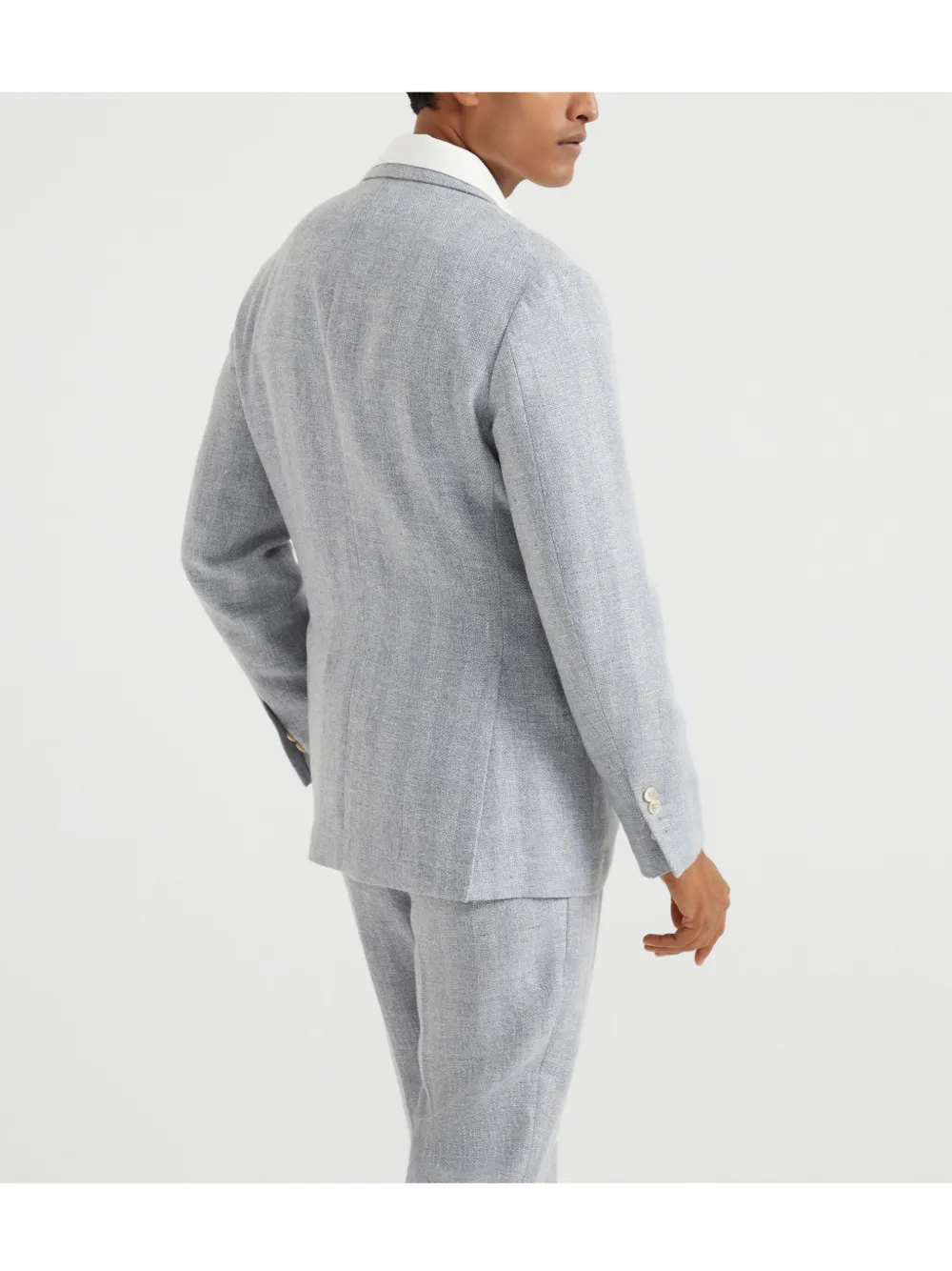 Brunello Cucinelli Blazer met enkele rij knopen Grijs
