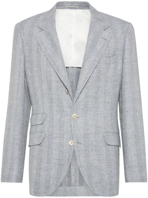 Brunello Cucinelli enkelknäppt blazer