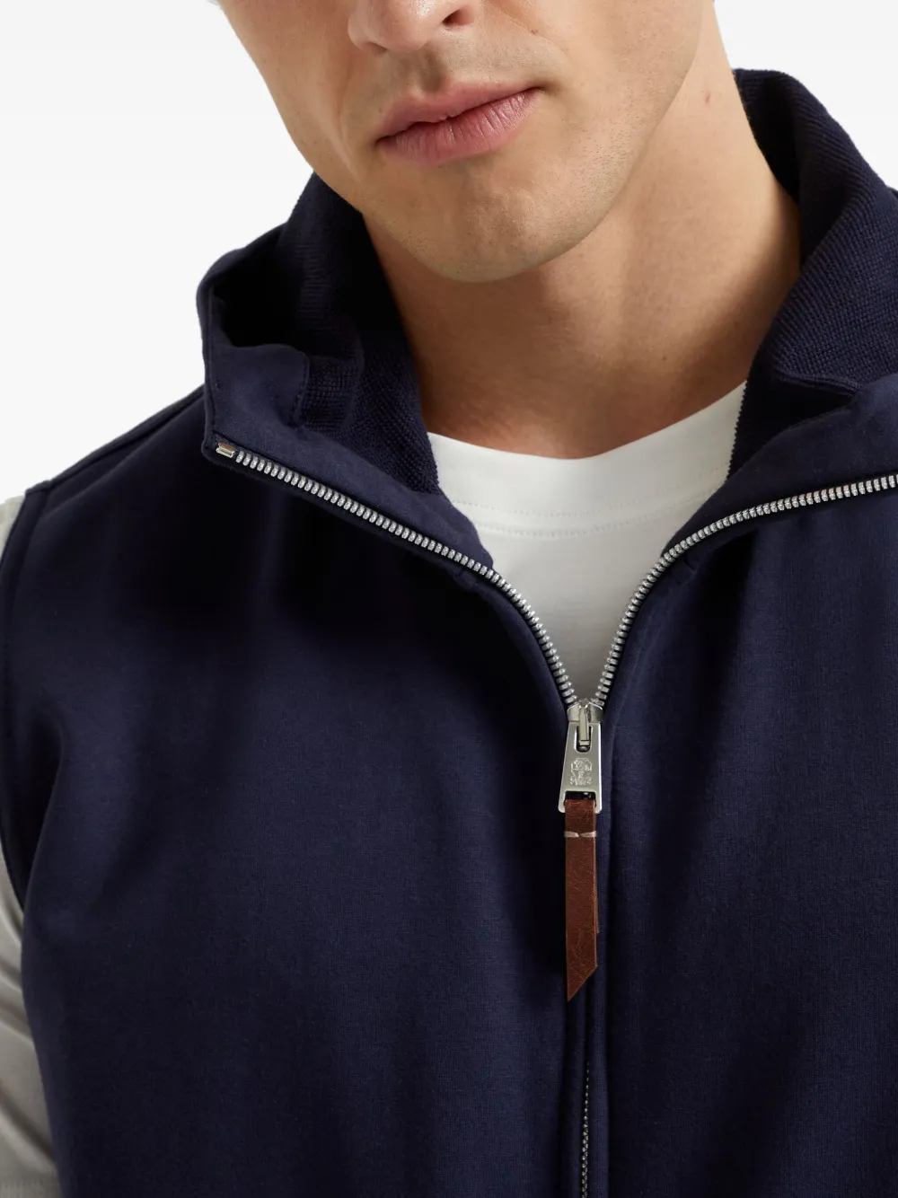 Brunello Cucinelli Gilet met capuchon Blauw