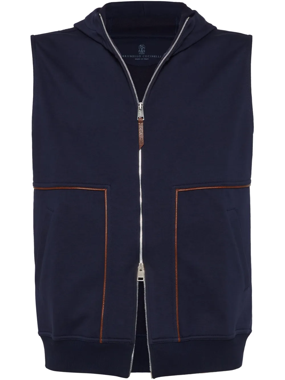 Brunello Cucinelli chaleco con capucha | azul | Image 1