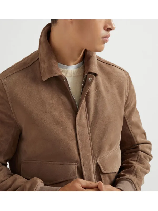 Brunello Cucinelli Aviator Jacket | Brown | FARFETCH