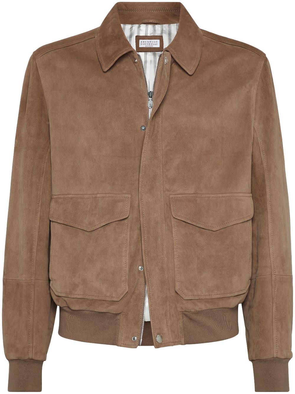 Brunello Cucinelli aviator jacket - Brown