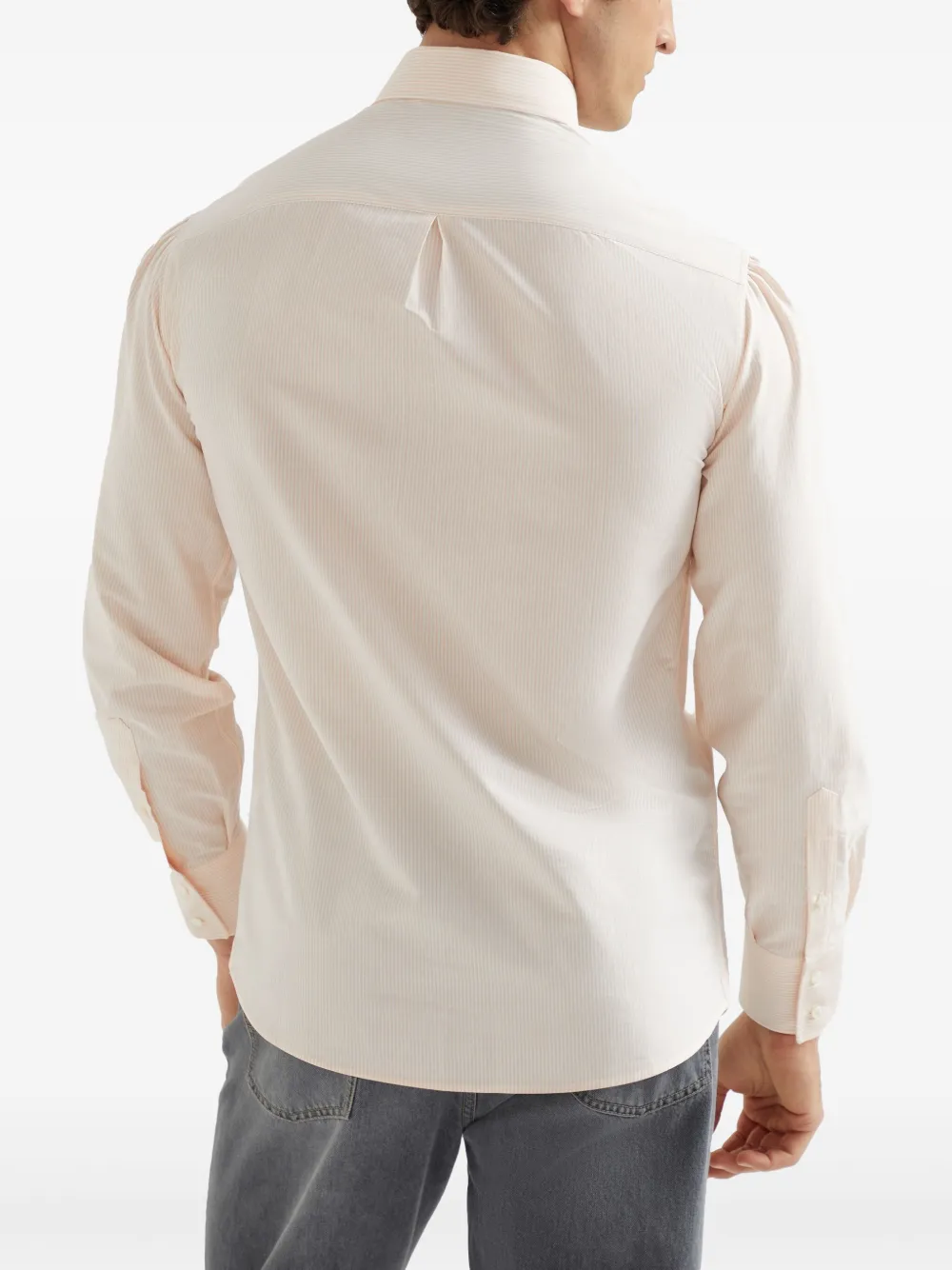 Brunello Cucinelli Gestreept overhemd Beige