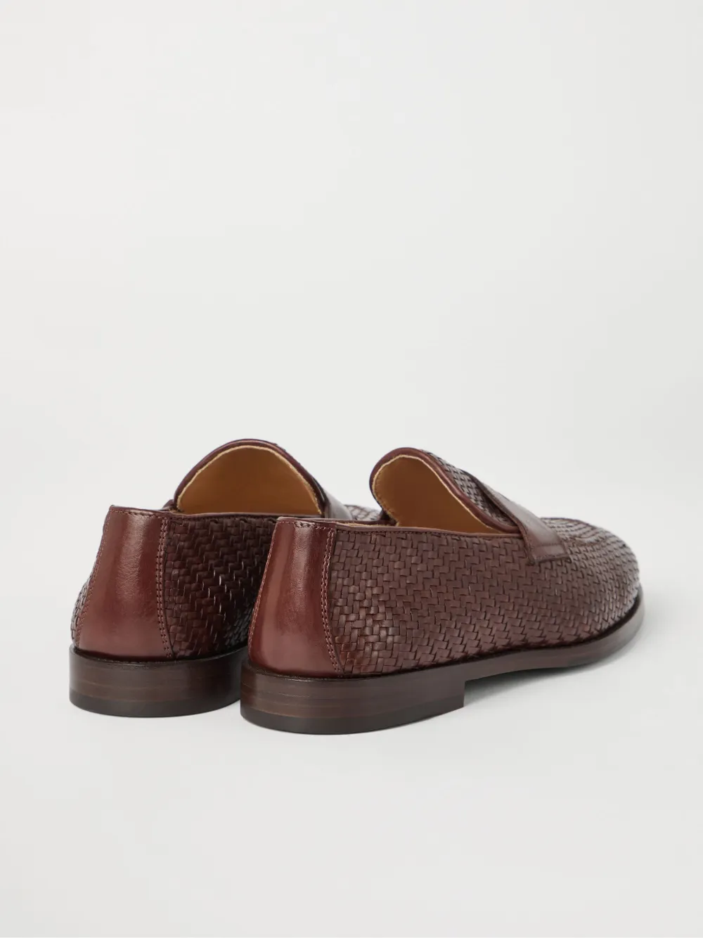 Brunello Cucinelli leather penny loafers Brown