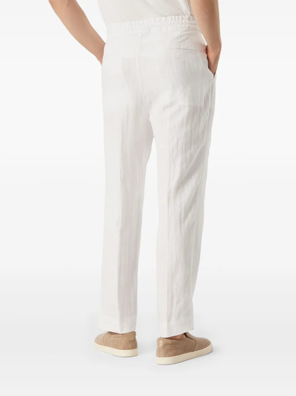 Brunello Cucinelli Linnen broek Wit