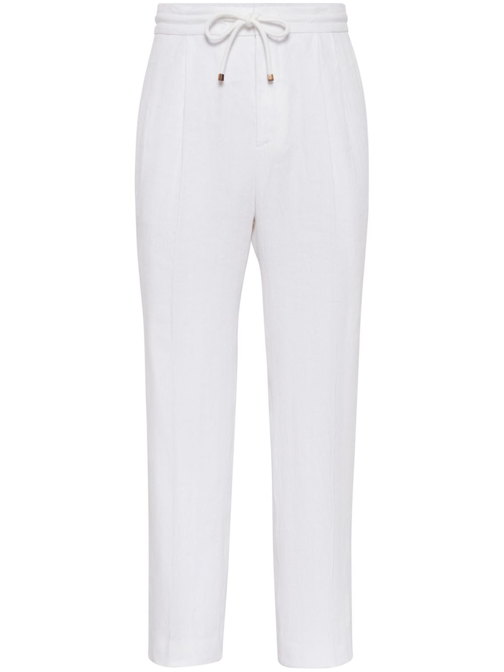 Brunello Cucinelli linen trousers - White