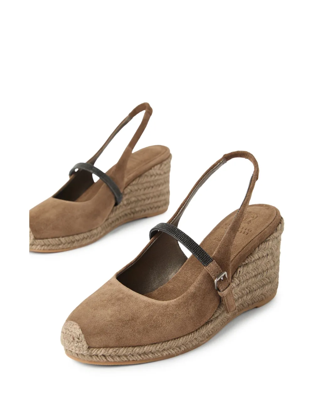 Brunello Cucinelli 60mm wedge-heel espadrilles Brown