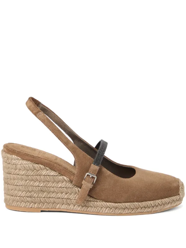 Brunello Cucinelli ウェッジエスパドリーユ | ブラウン | FARFETCH JP