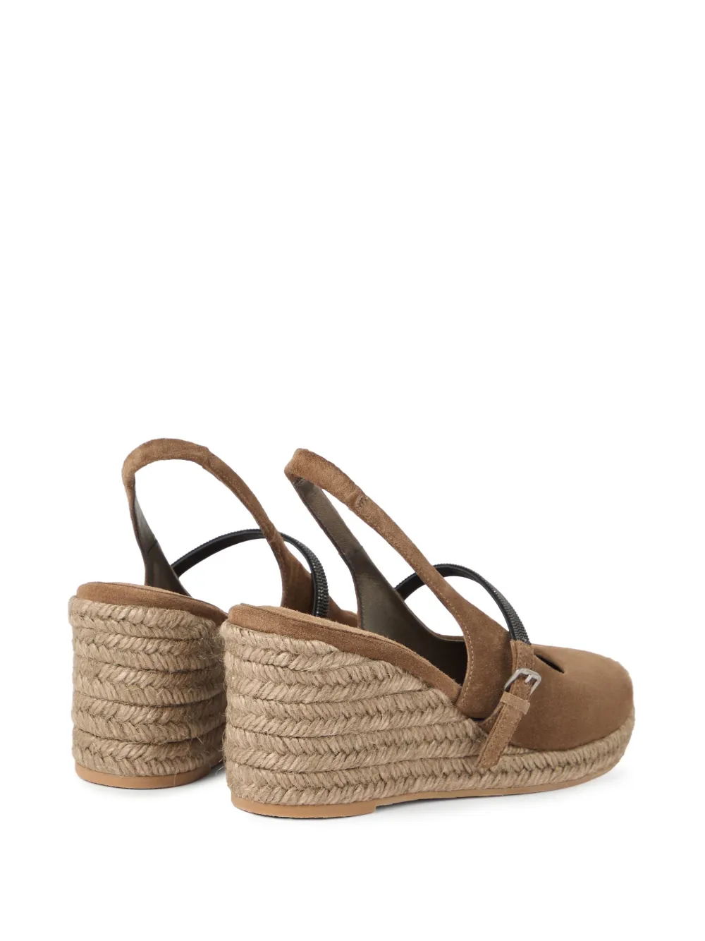 Brunello Cucinelli 60mm wedge-heel espadrilles Brown