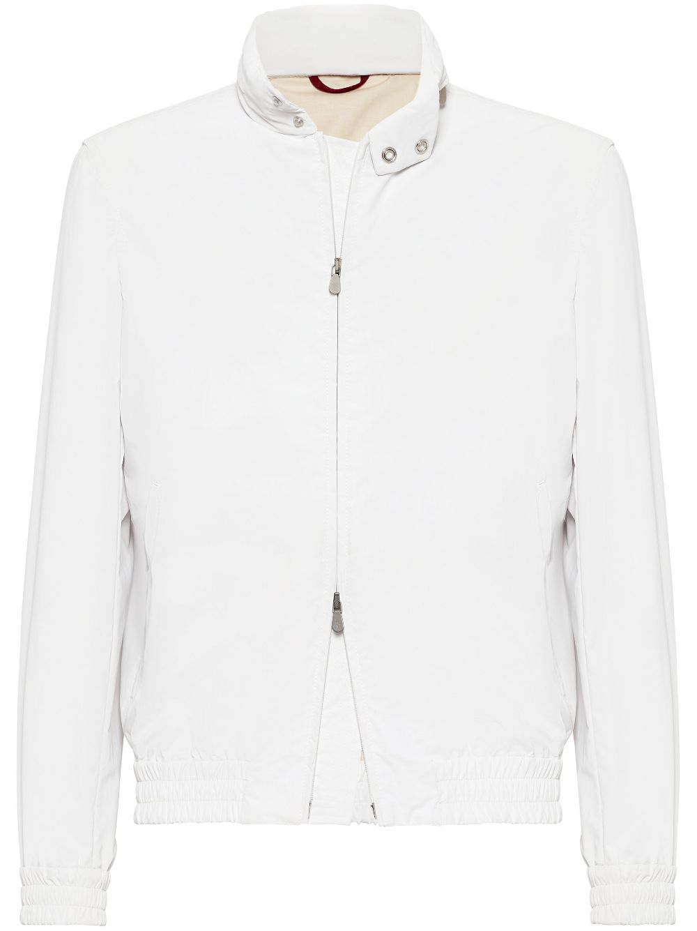 Brunello Cucinelli water-resistant bomber jacket - White