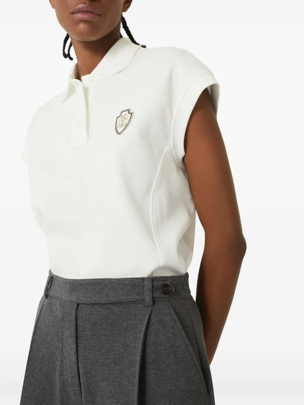 Brunello Cucinelli Shorts van katoenblend Grijs