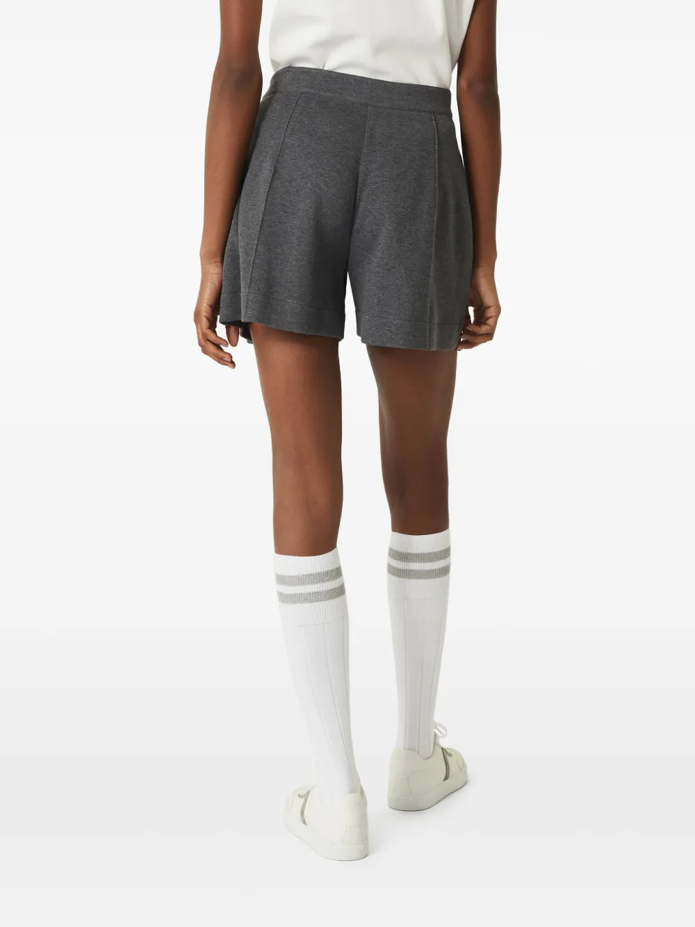 Brunello Cucinelli Shorts van katoenblend Grijs