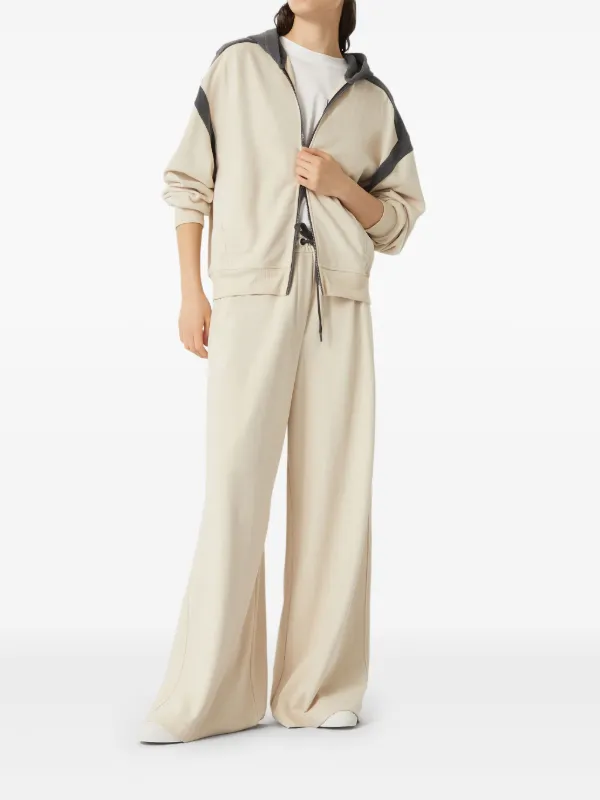 パンツ BRUNELLO CUCINELLI WIDE LEG TROUSERS WITH DRAWSTRING Brunello Cucinelli Drawstring Wide-Leg Trousers | Sendegaro