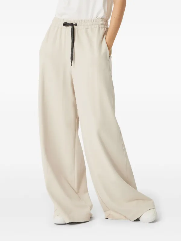 パンツ BRUNELLO CUCINELLI Women Straight Pants MN05NVE399 C2869 Bei BRUNELLO CUCINELLI Crinkled linen-blend wide-leg pants | NET