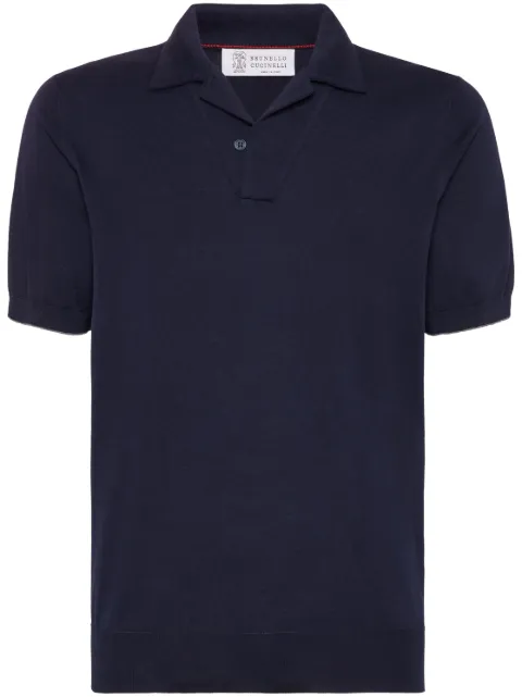 Brunello Cucinelli playera tipo polo tejida
