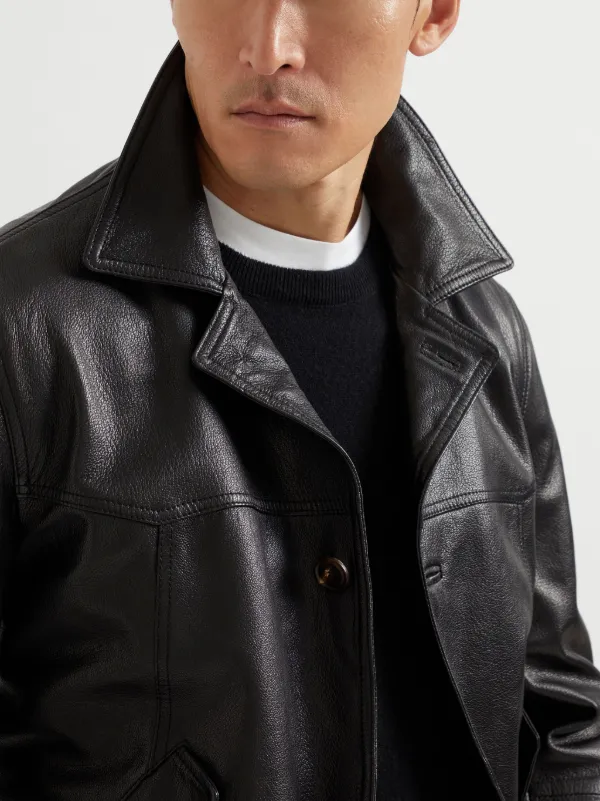 Brunello Cucinelli レザージャケット | ブラック | FARFETCH JP