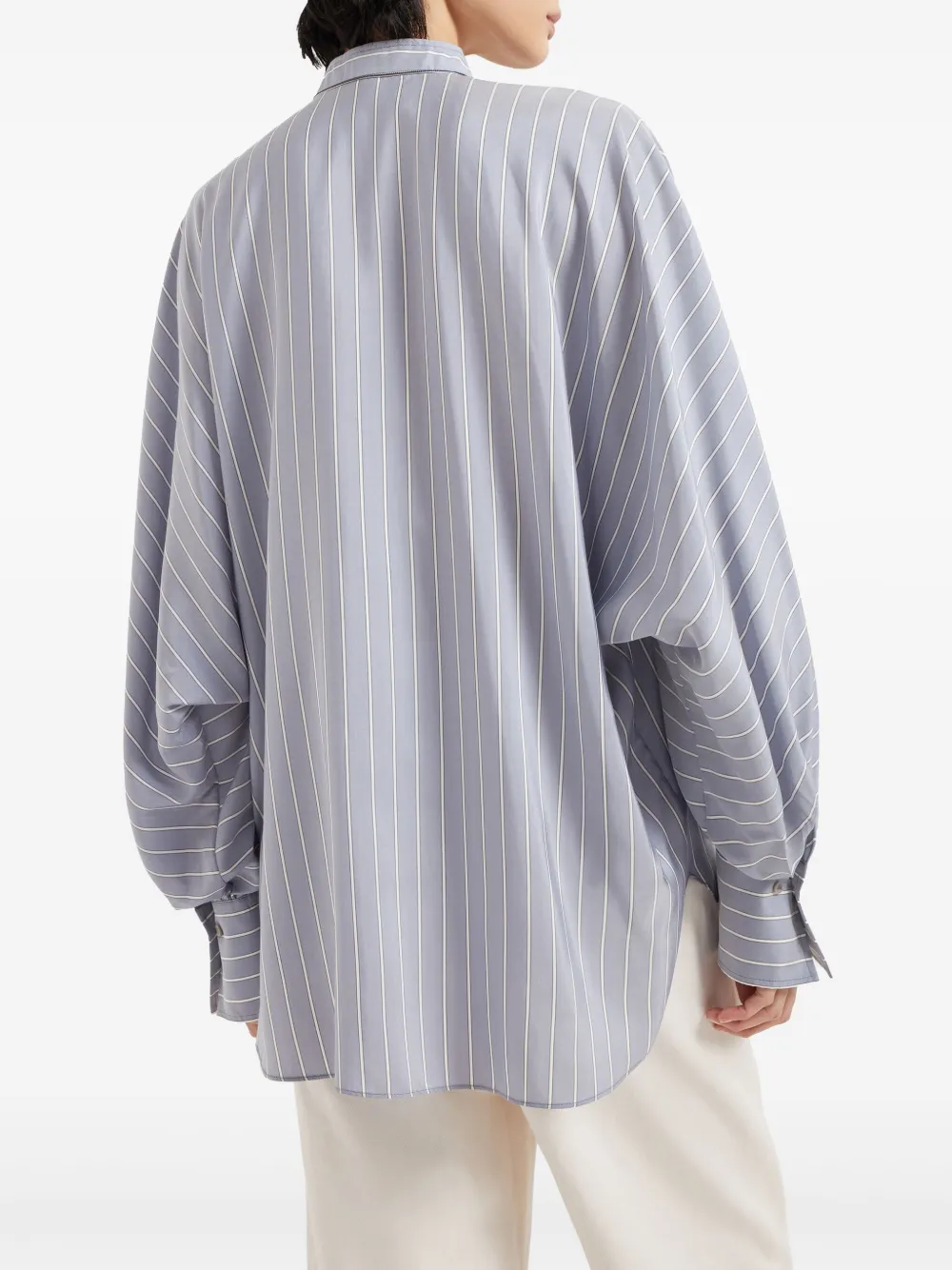 Brunello Cucinelli Gestreepte blouse Blauw