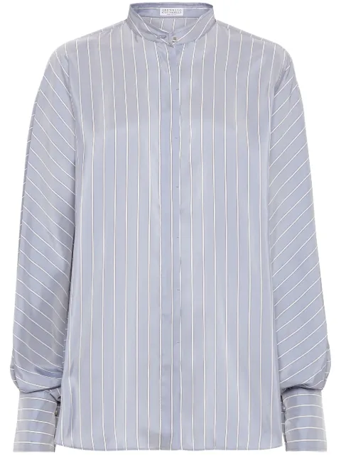 Brunello Cucinelli striped silk shirt