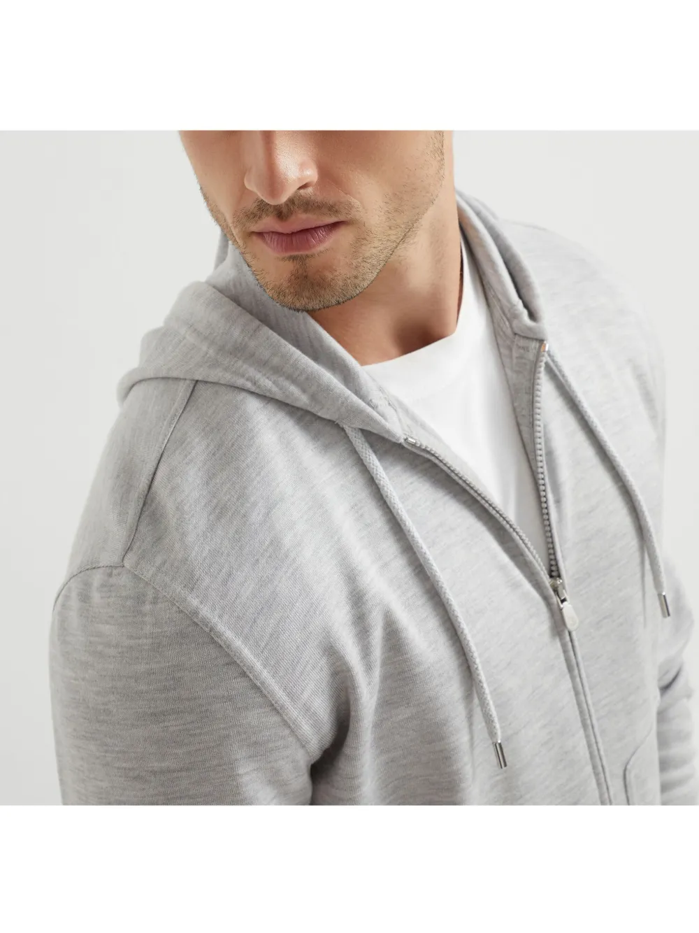 Brunello Cucinelli Badstof hoodie Grijs