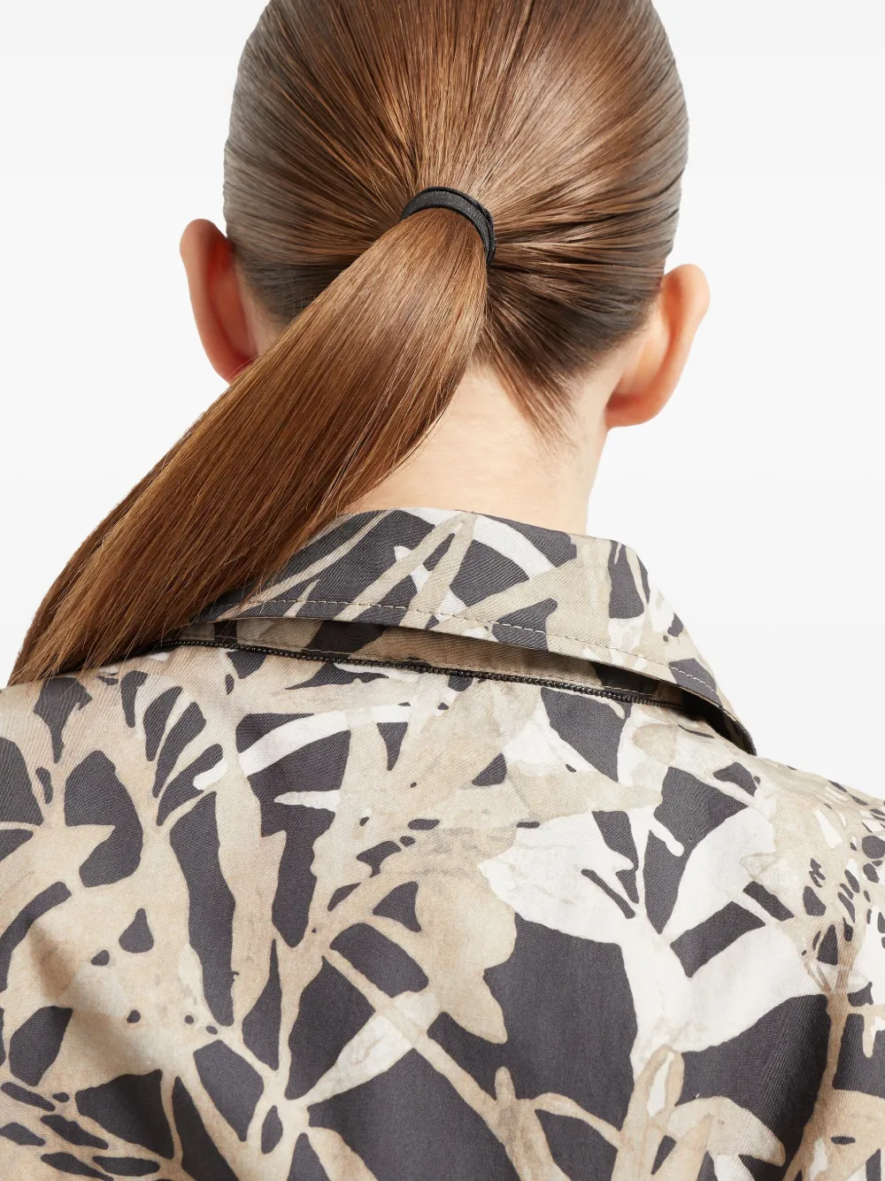 Brunello Cucinelli Mini-jurk met abstracte print Grijs