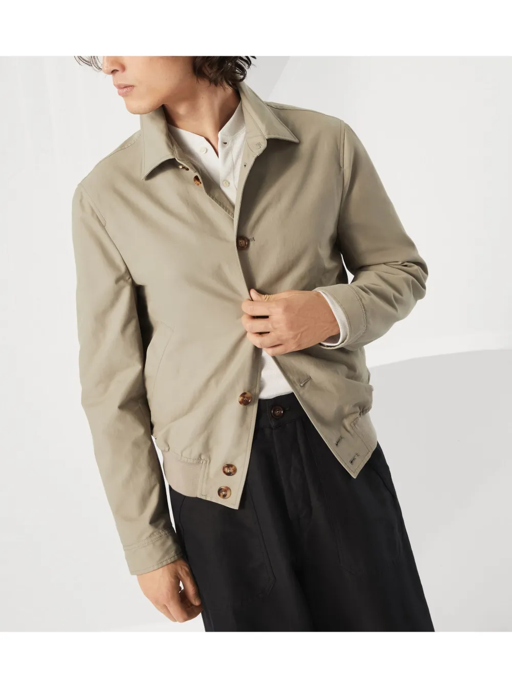 Shop Brunello Cucinelli Water-resistant Bomber Jacket In 中性色