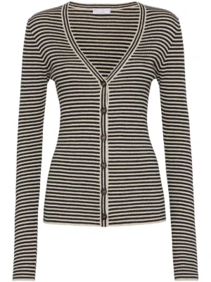 Brunello Cucinelli レイヤードカーディガンストライプ