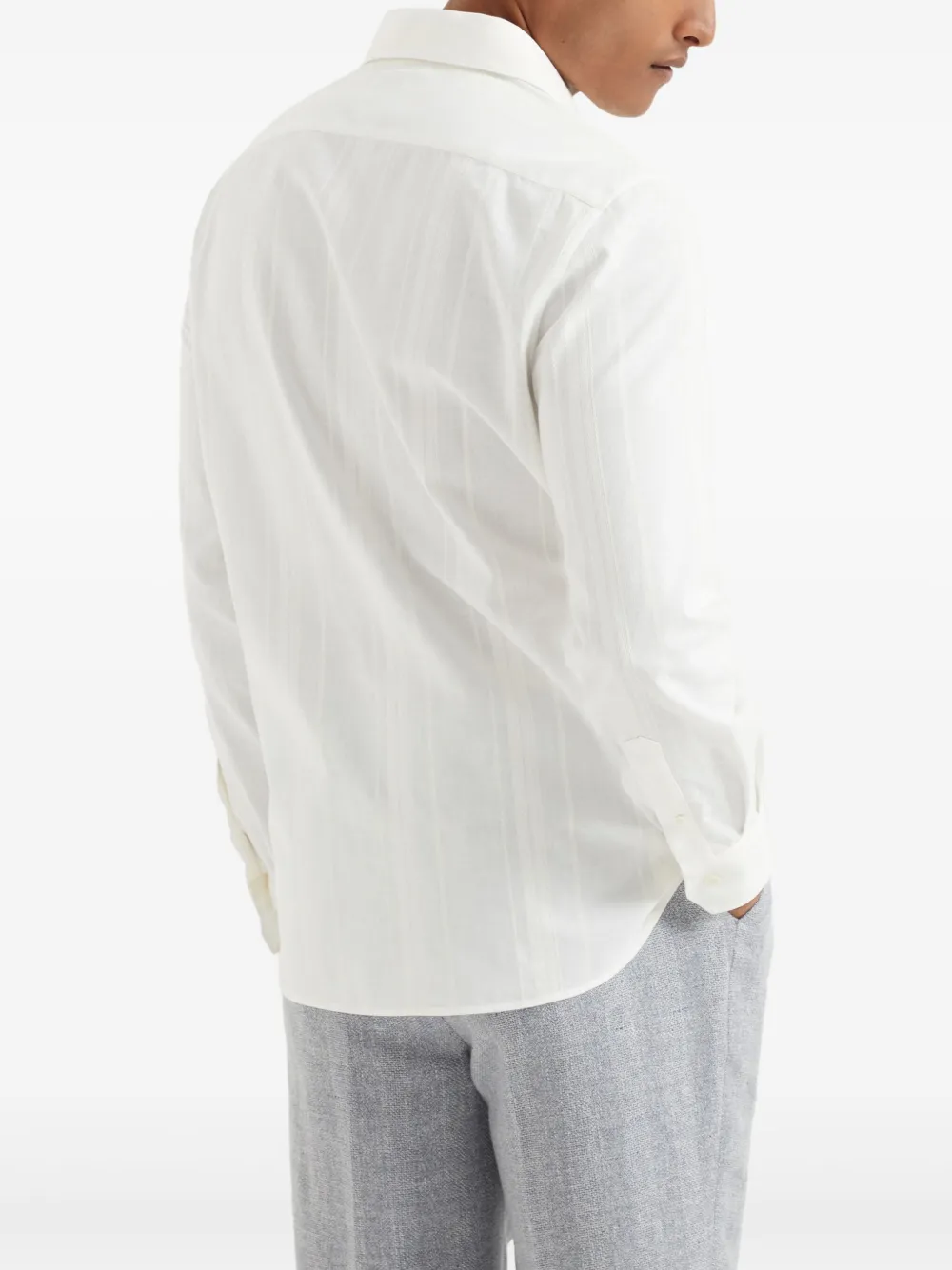 Brunello Cucinelli Katoenen overhemd Wit