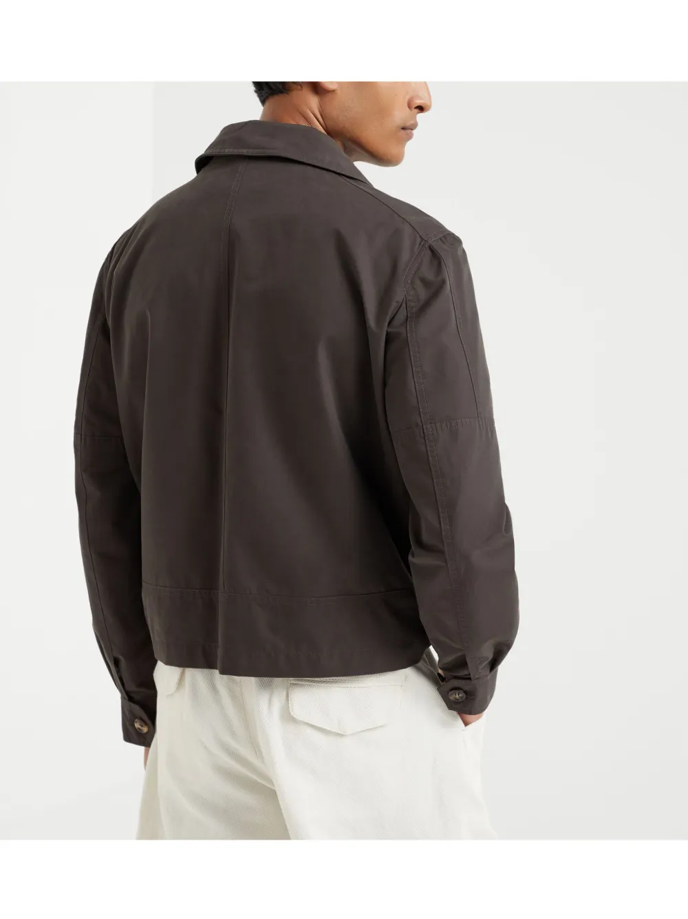 Brunello Cucinelli Waterbestendig shirtjack Bruin