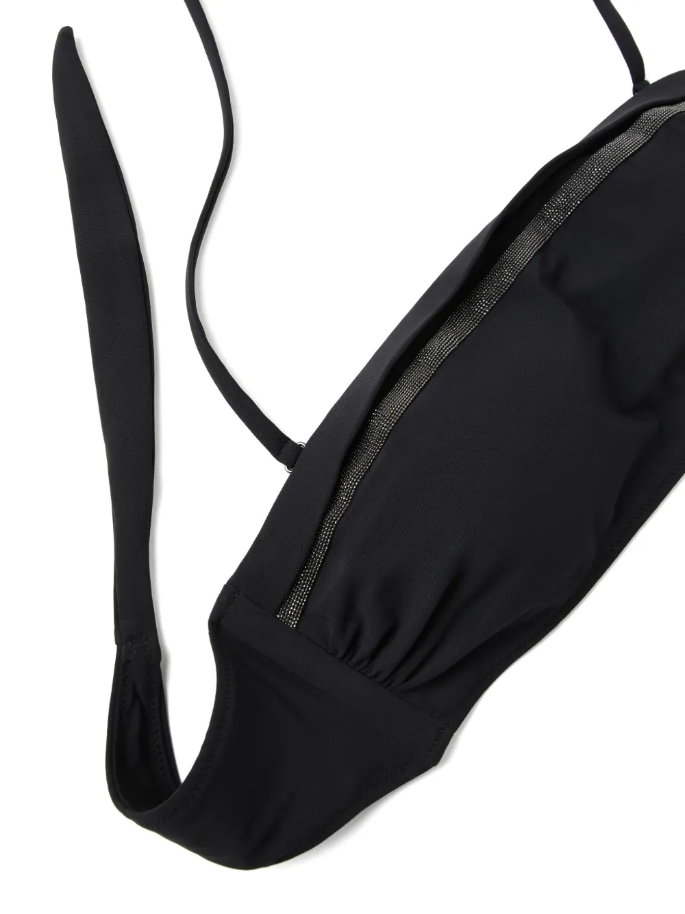 Brunello Cucinelli Bikinitop verfraaid met Monili-ketting Zwart