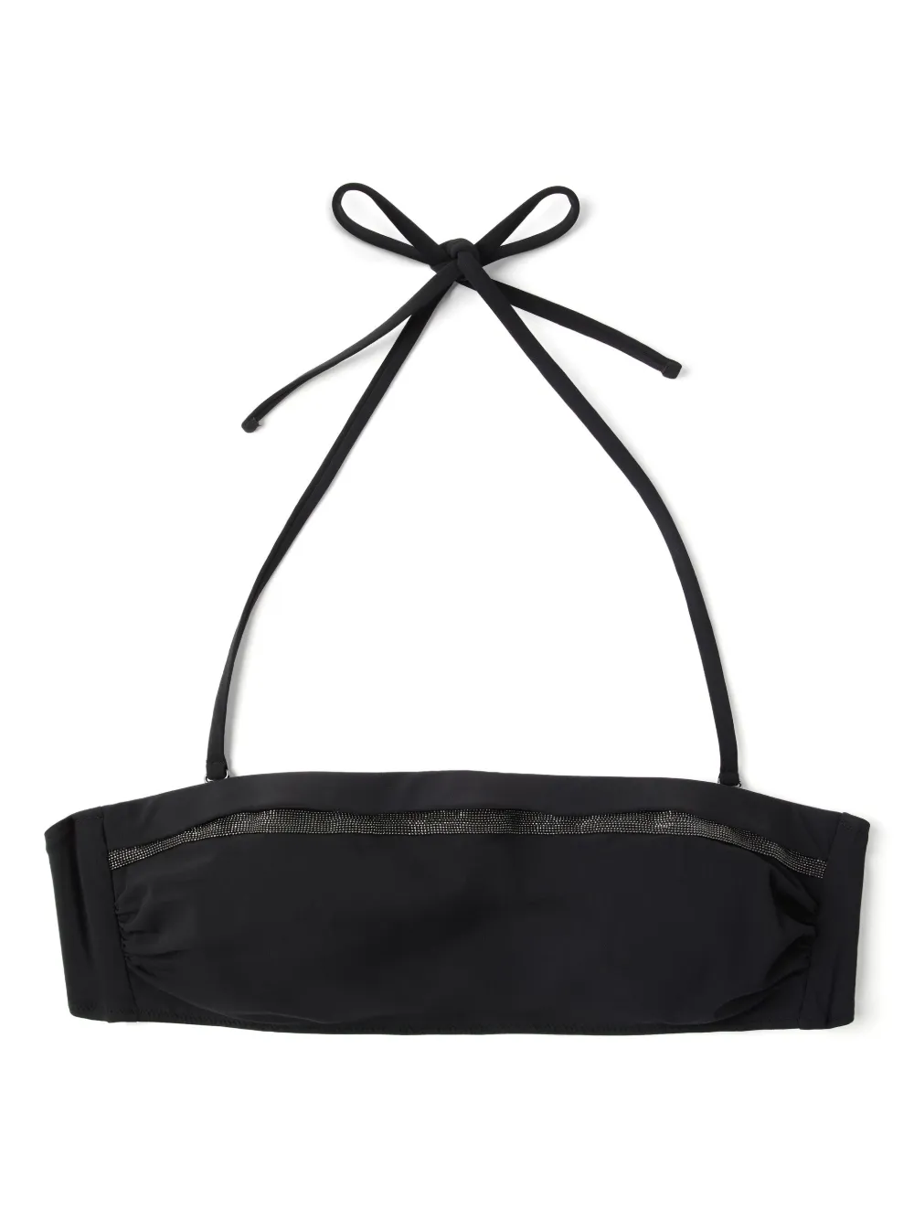 Brunello Cucinelli Bikinitop verfraaid met Monili-ketting Zwart