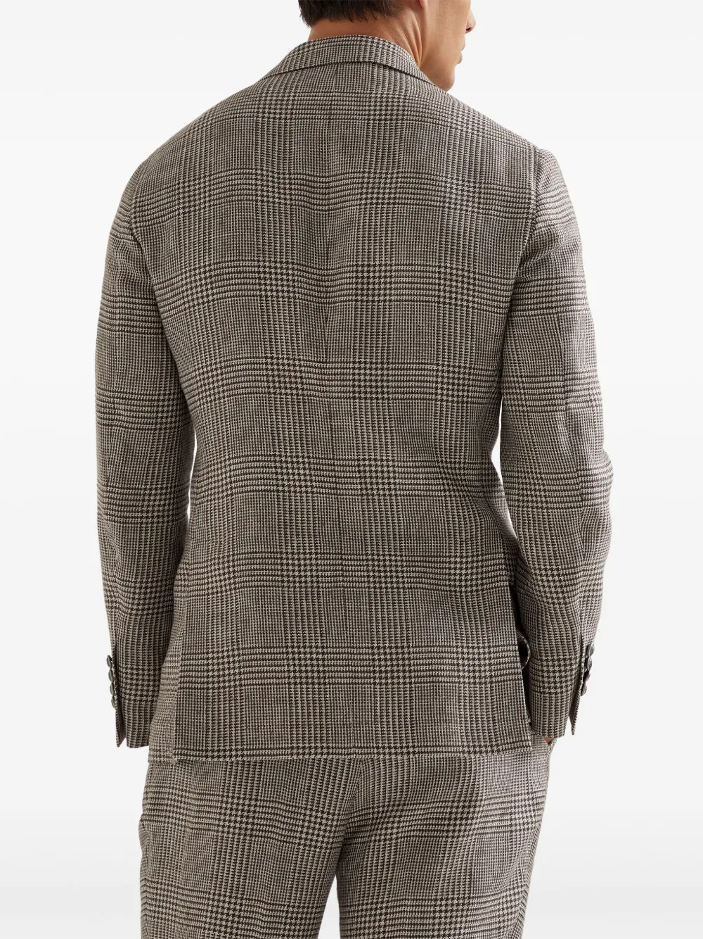 Brunello Cucinelli Geruite blazer Bruin