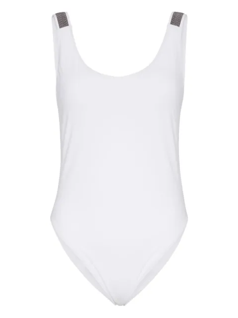 Brunello Cucinelli traje de baño con detalle de cadena Monili