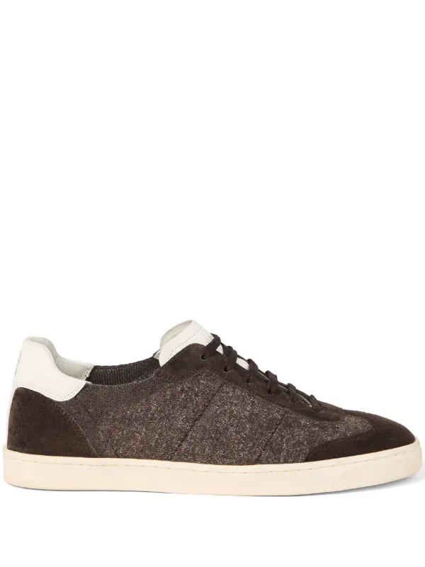 Brunello Cucinelli Knitted Sneakers | Brown | FARFETCH