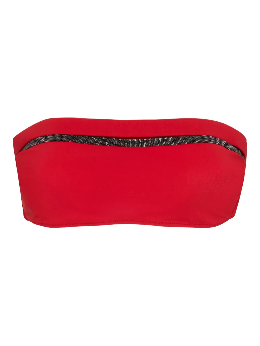 Brunello Cucinelli Monili chain-embellished bikini top | Red | Image 1