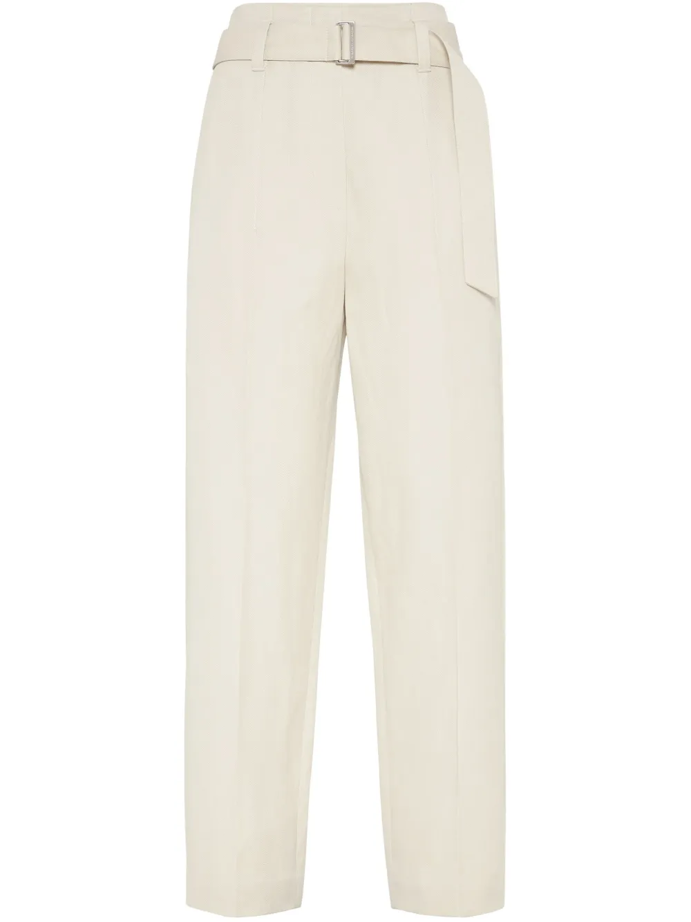 Brunello Cucinelli Cigarette broek met korset Beige