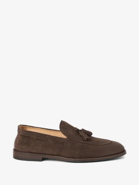 Brunello Cucinelli tassel-embellished suede loafers