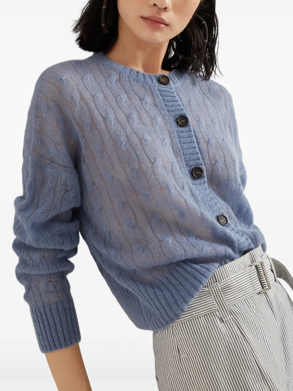 Brunello Cucinelli Cardigan in maglia a trecce | Image 6