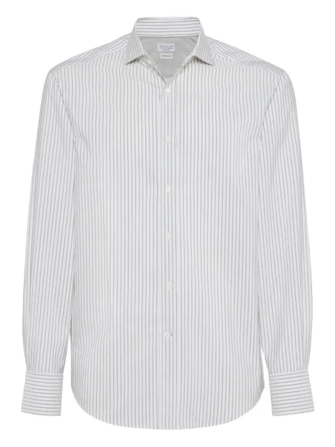 Brunello Cucinelli striped poplin shirt