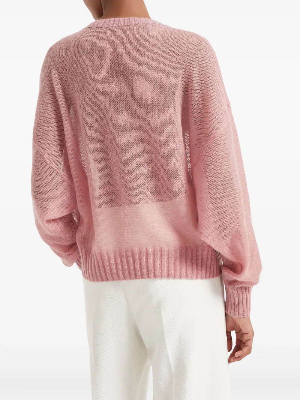 Brunello Cucinelli Trui met moniliketting Roze
