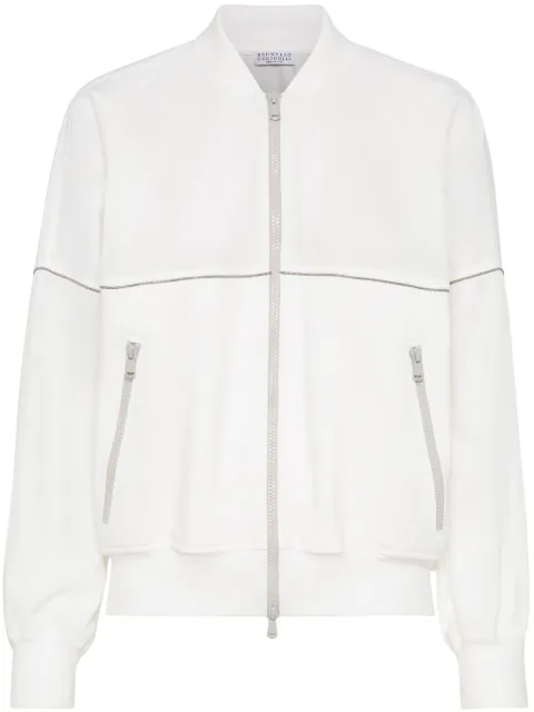 Brunello Cucinelli chamarra deportiva con detalle de cadena Monili
