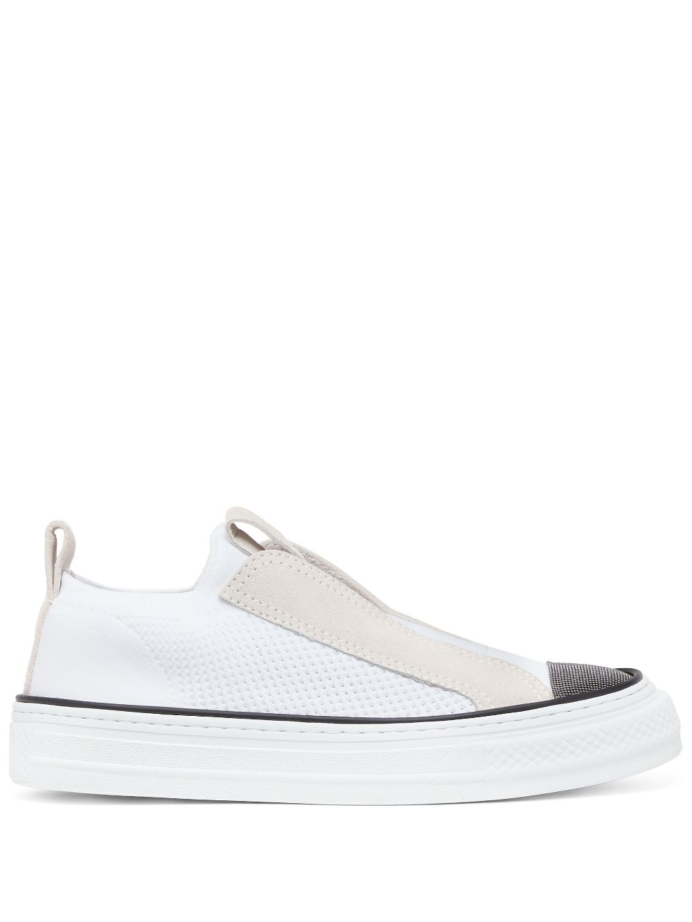 Brunello Cucinelli Monili-embellished sneakers White