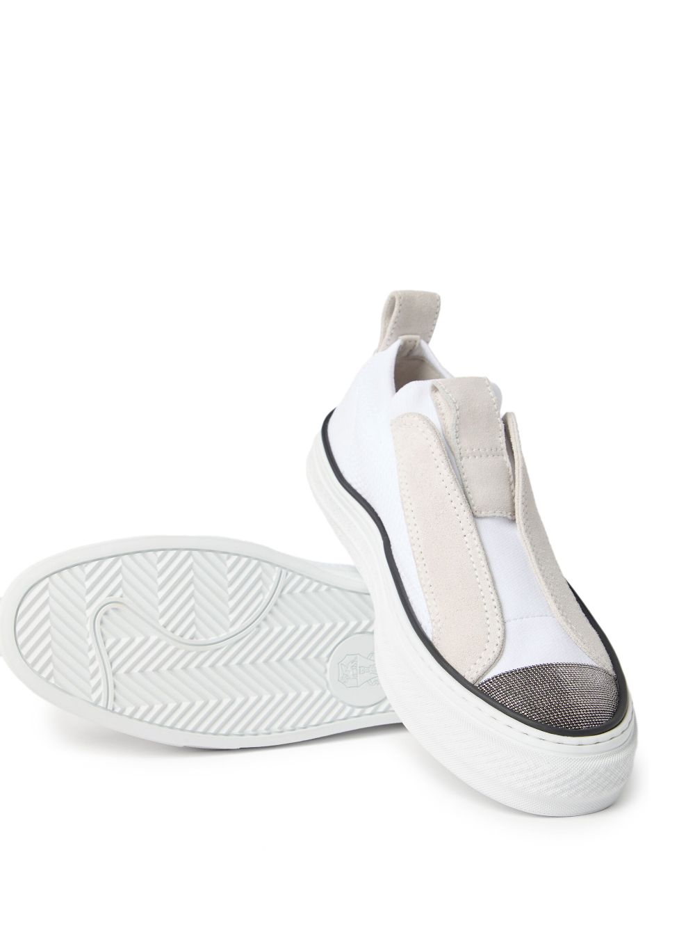 Brunello Cucinelli Sneakers verfraaid met monilikralen Wit