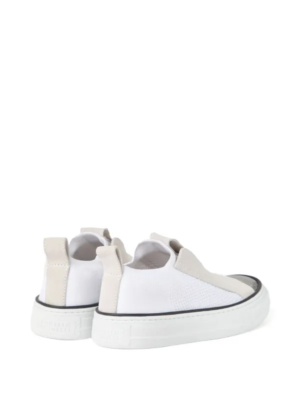 VIP【関税送料無料】希少 BRUNELLO CUCINELLI WHITE SNEAKERS Brunello Cucinelli Monili-embellished Sneakers | White