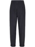Brunello Cucinelli washed-effect linen trousers - Blue