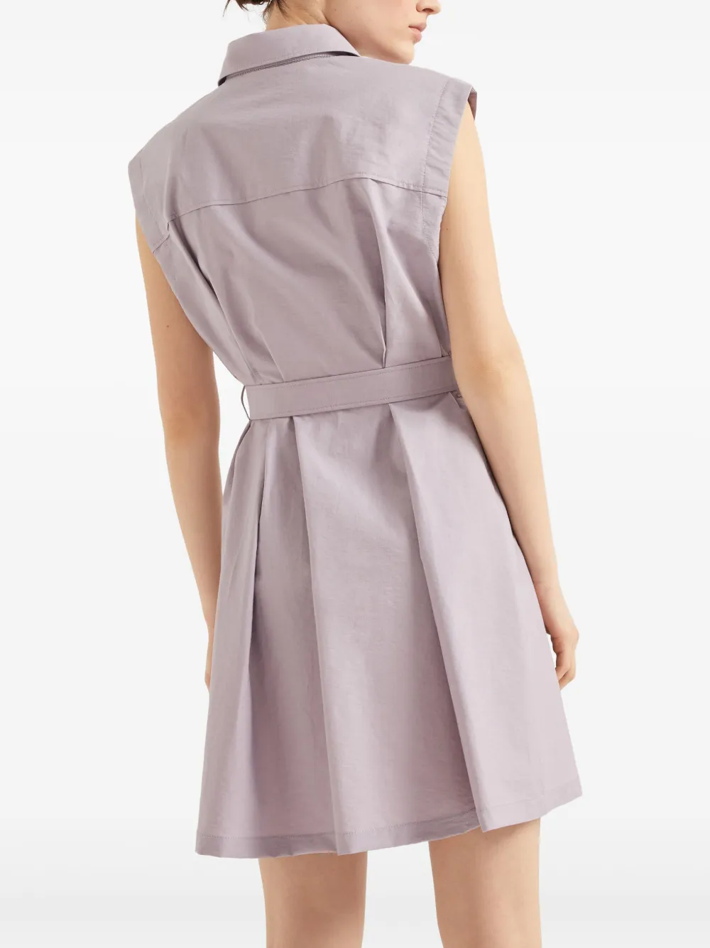 Brunello Cucinelli Mini-jurk met ceintuur Paars
