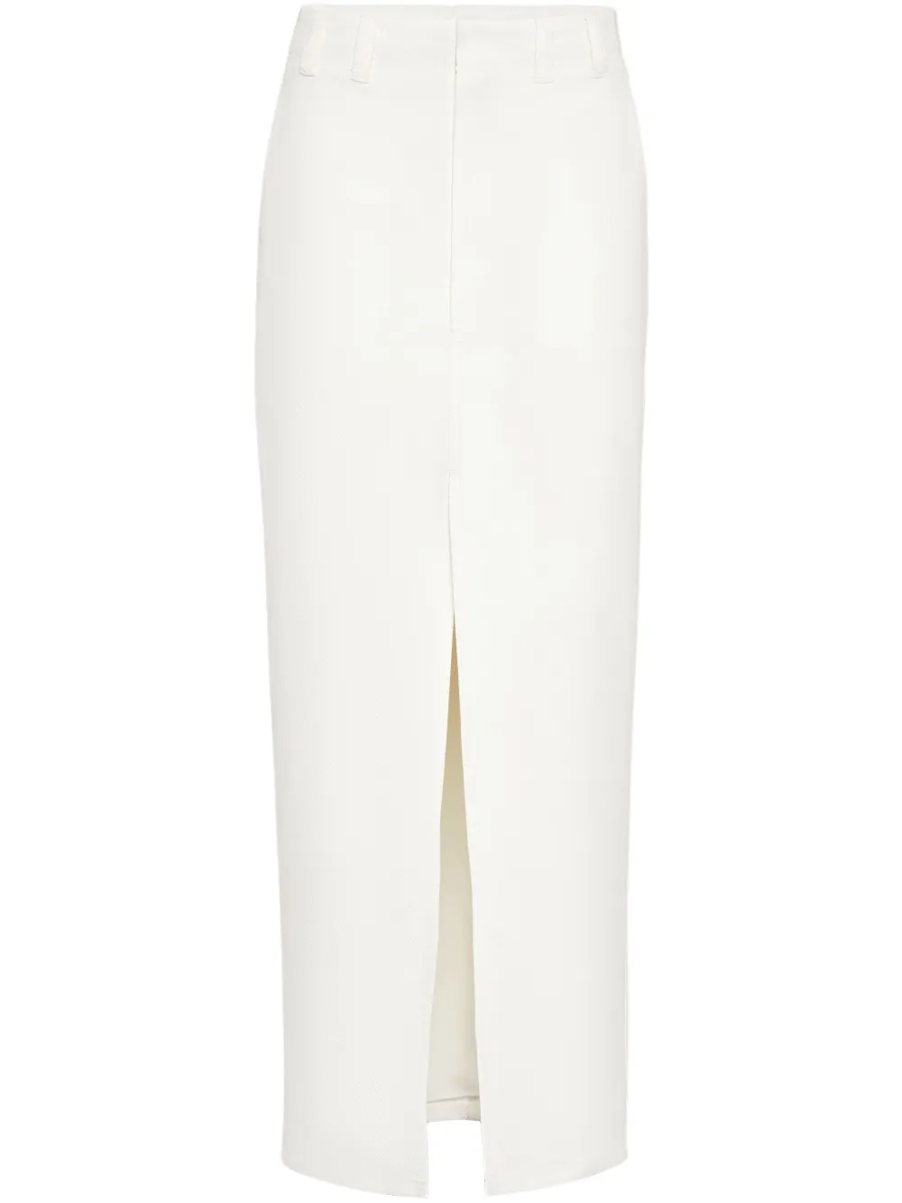 Brunello Cucinelli Cavalry Chino Skirt In White