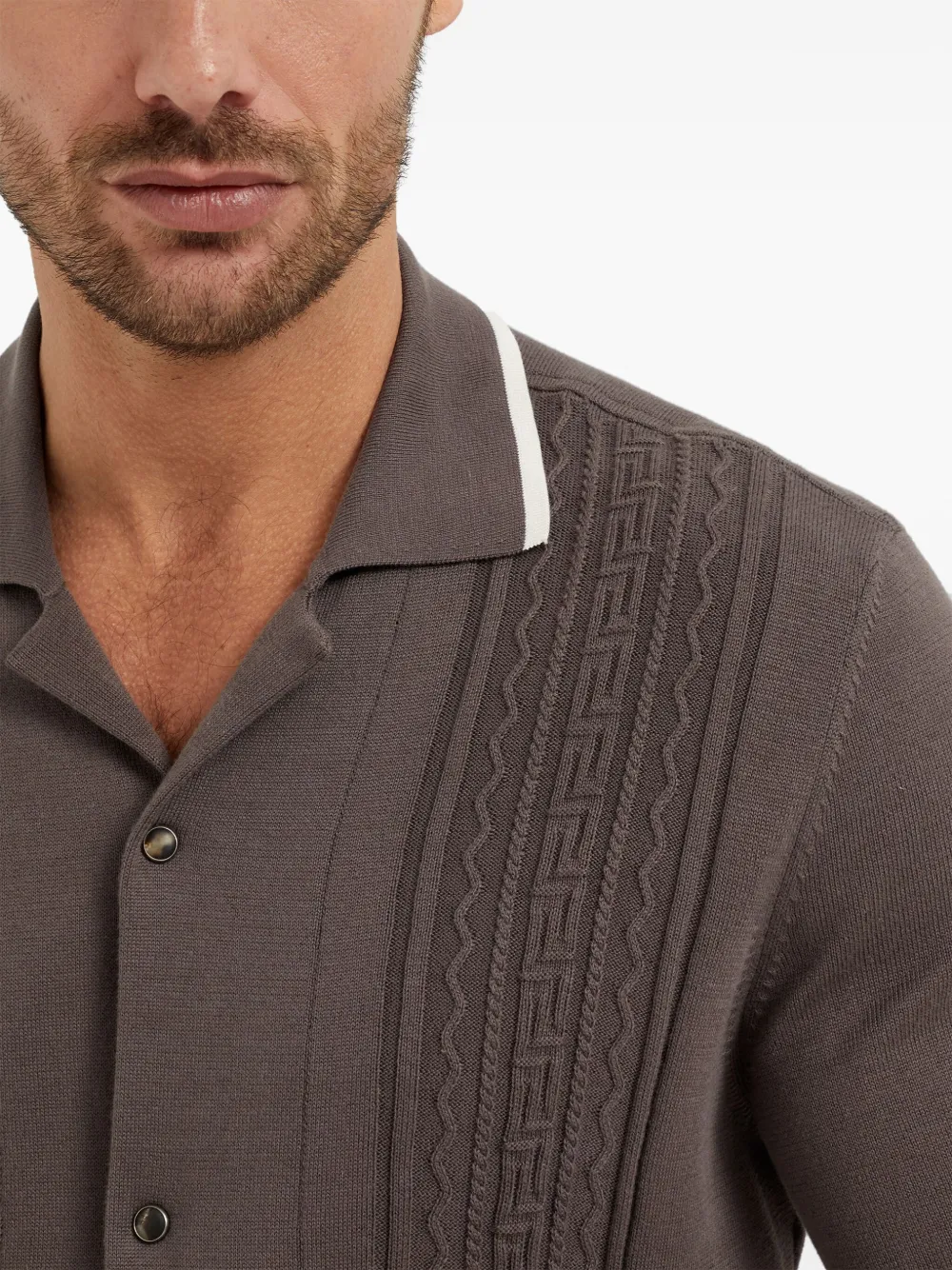 Brunello Cucinelli Poloshirt van gerecycled polyester Bruin