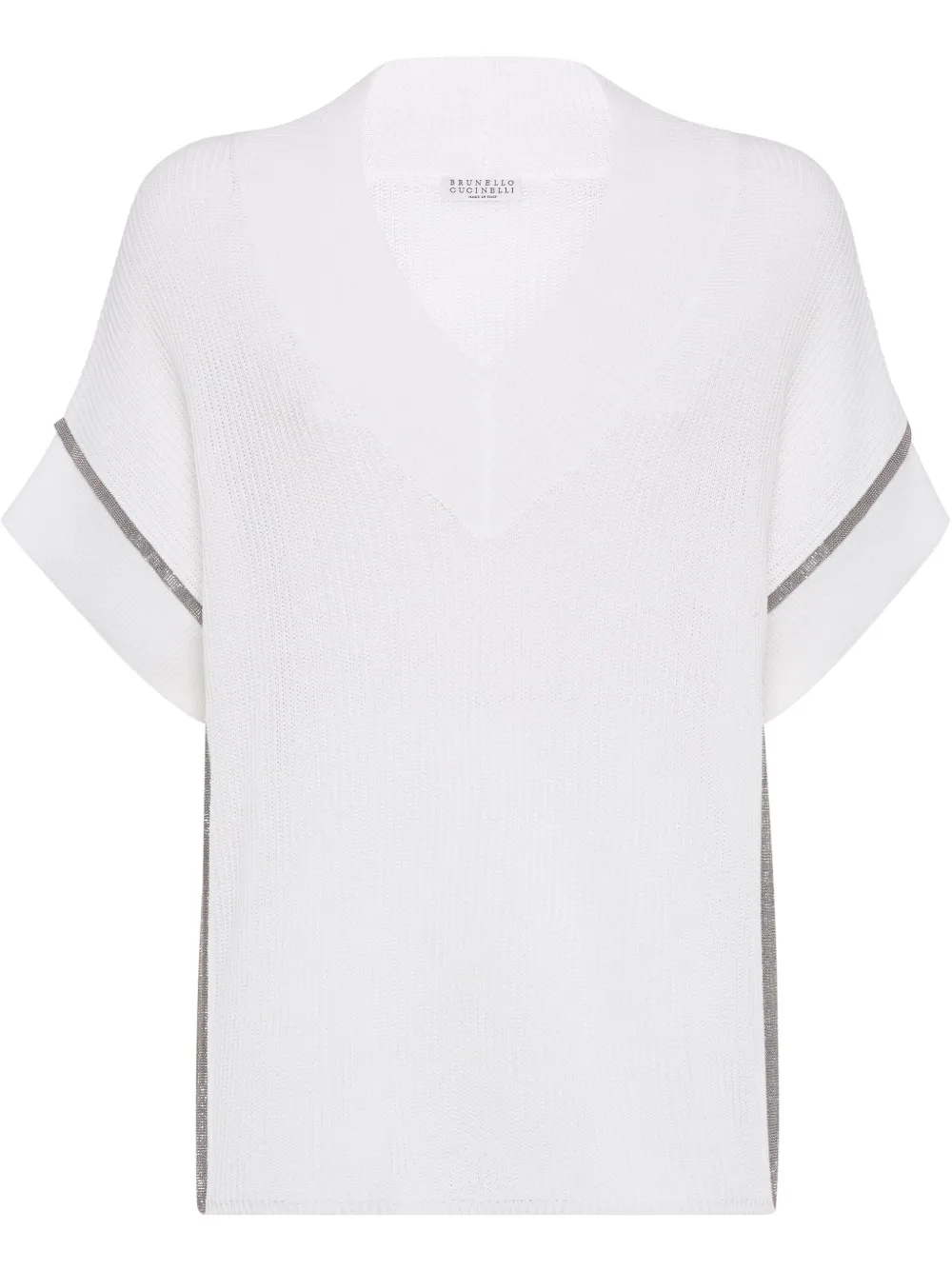 Brunello Cucinelli Monili-trim T-shirt | White | Image 1